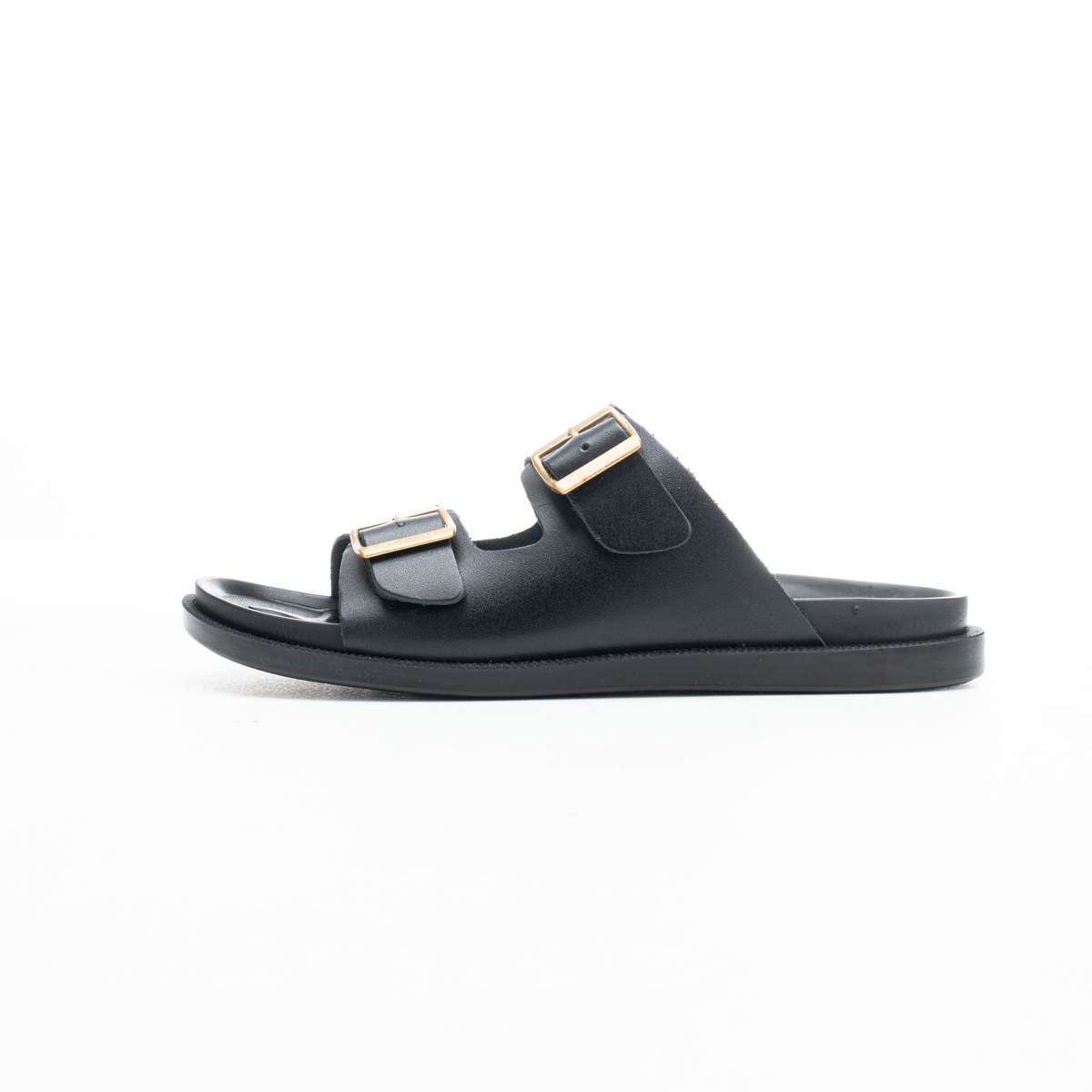 Men’s Leather Slippers – Double Buckle