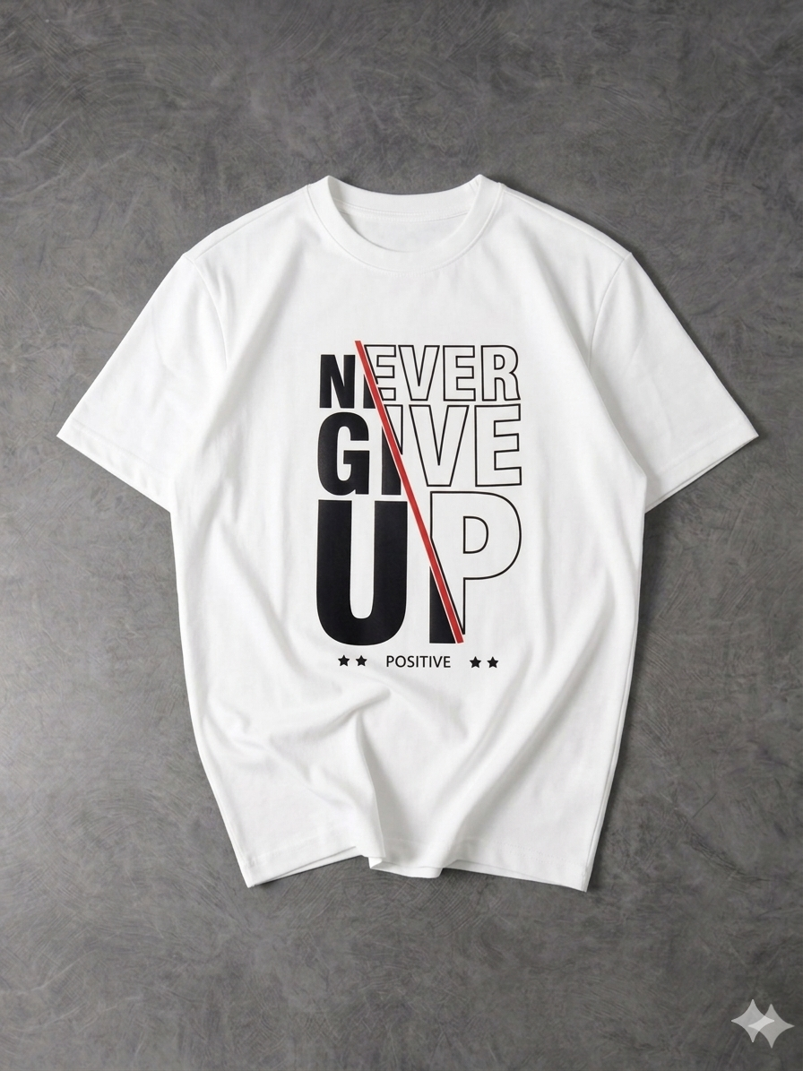 T-Shirt Oversized Never Give Up