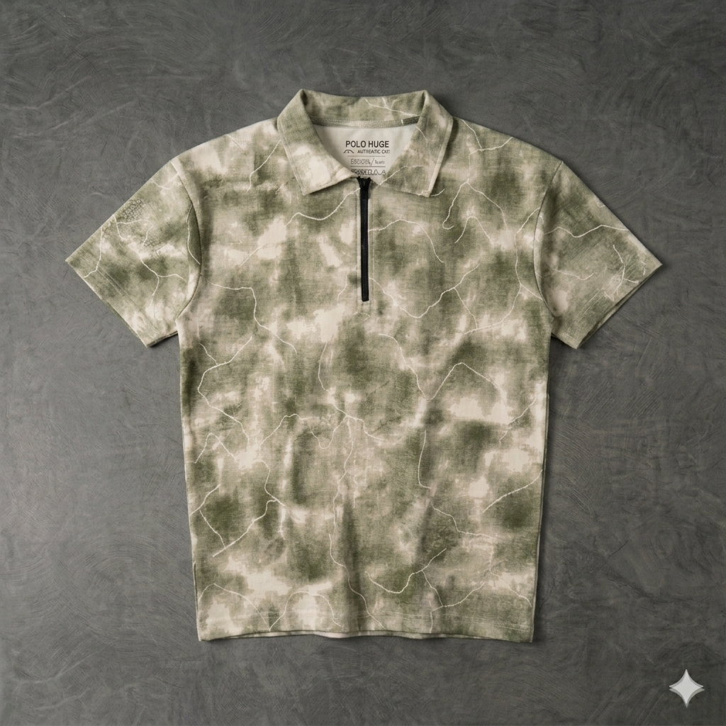 Cotton Half Zip T-Shirt