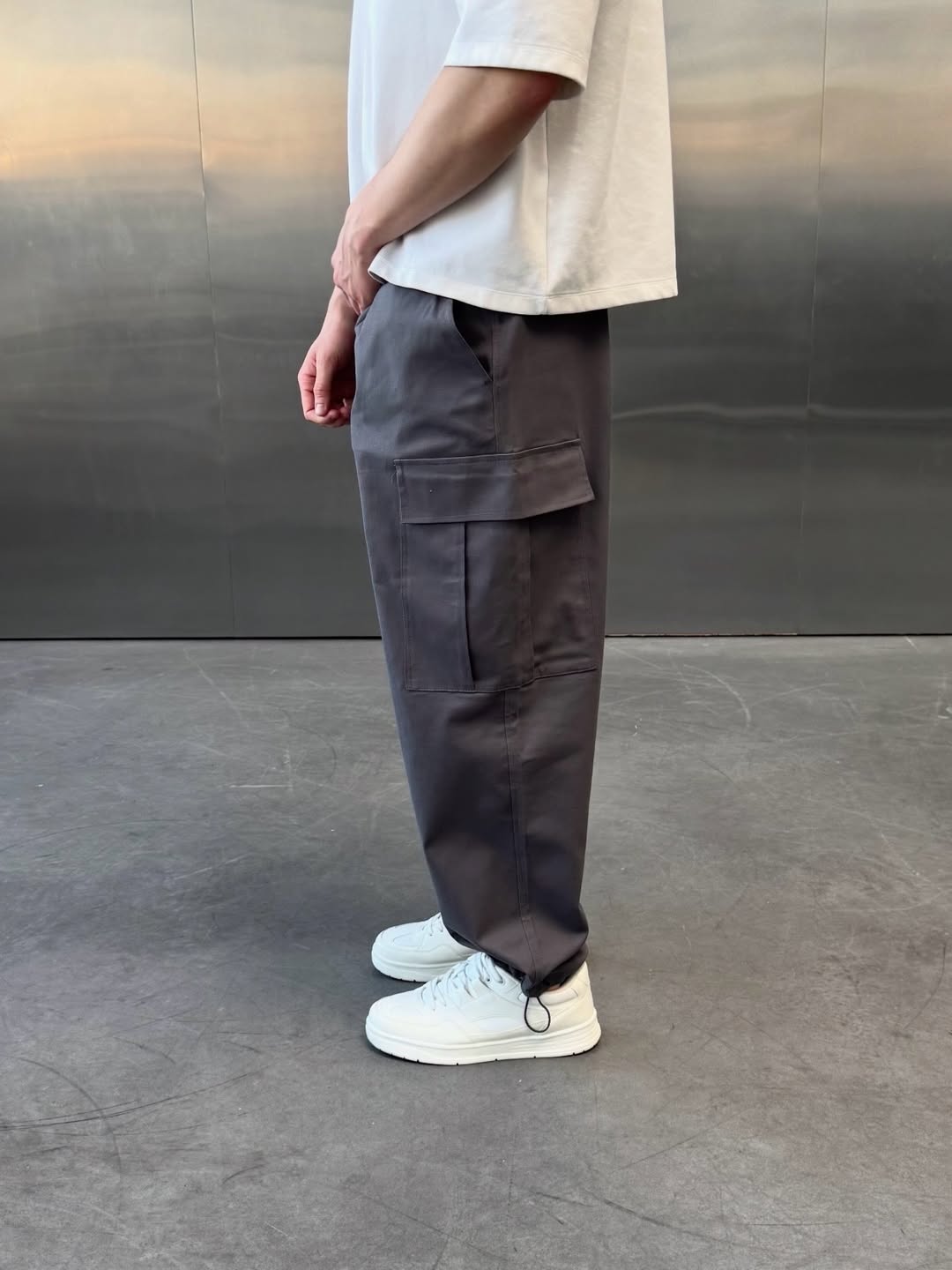 Gabardine Cargo Pants