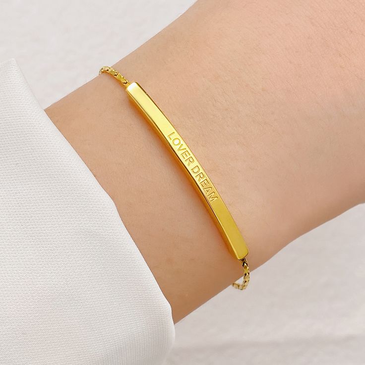 Pure Steel Lover Dream Bar Bracelet