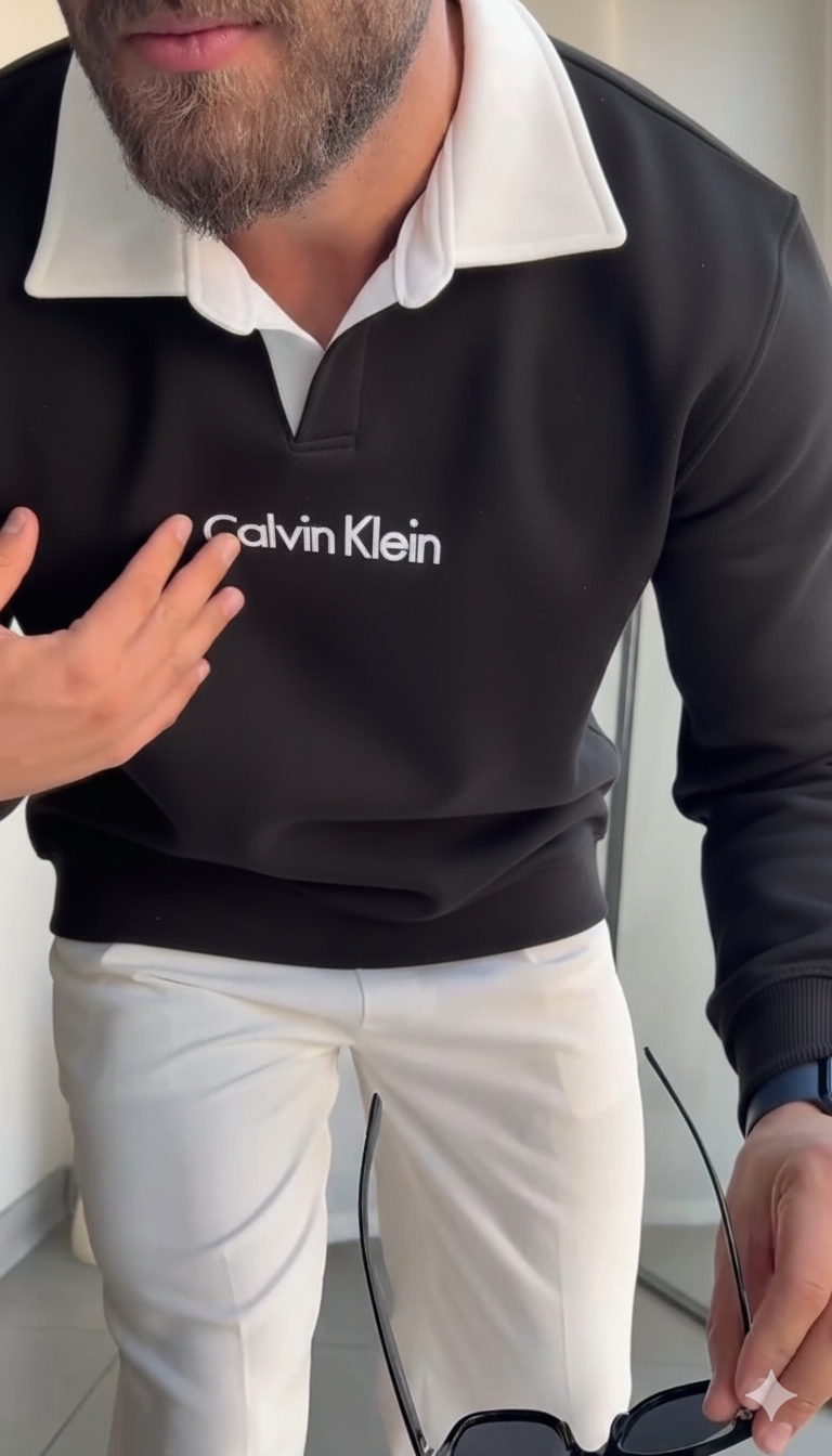Collared  Sweatshirt Calvin