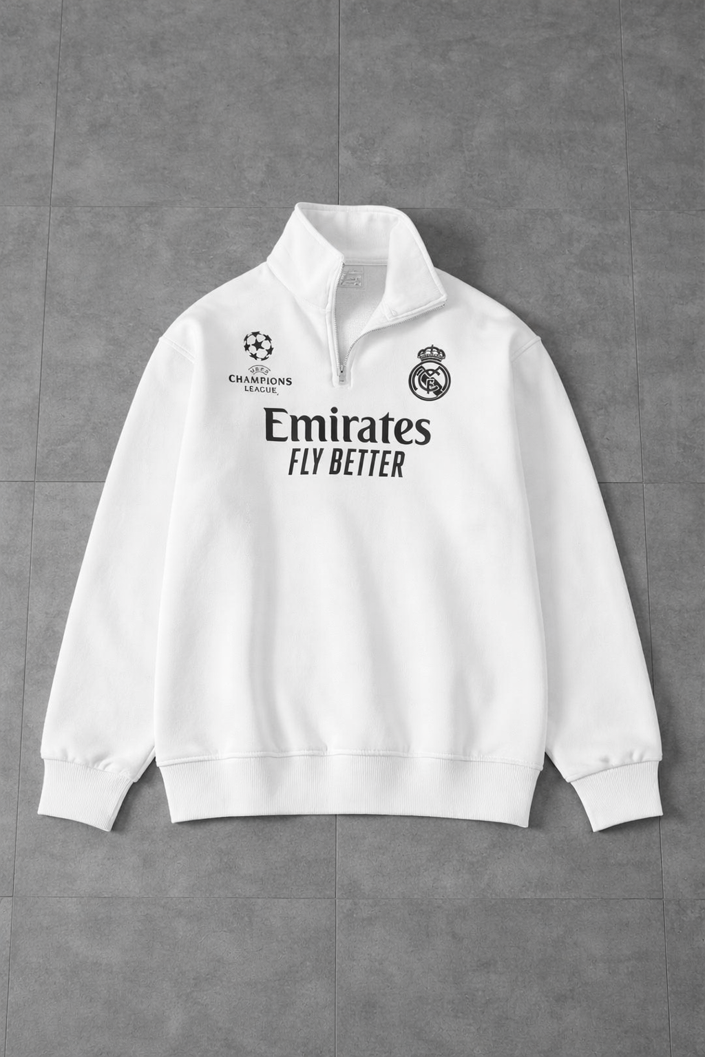 Real Madrid Half Zip Sweatshirt