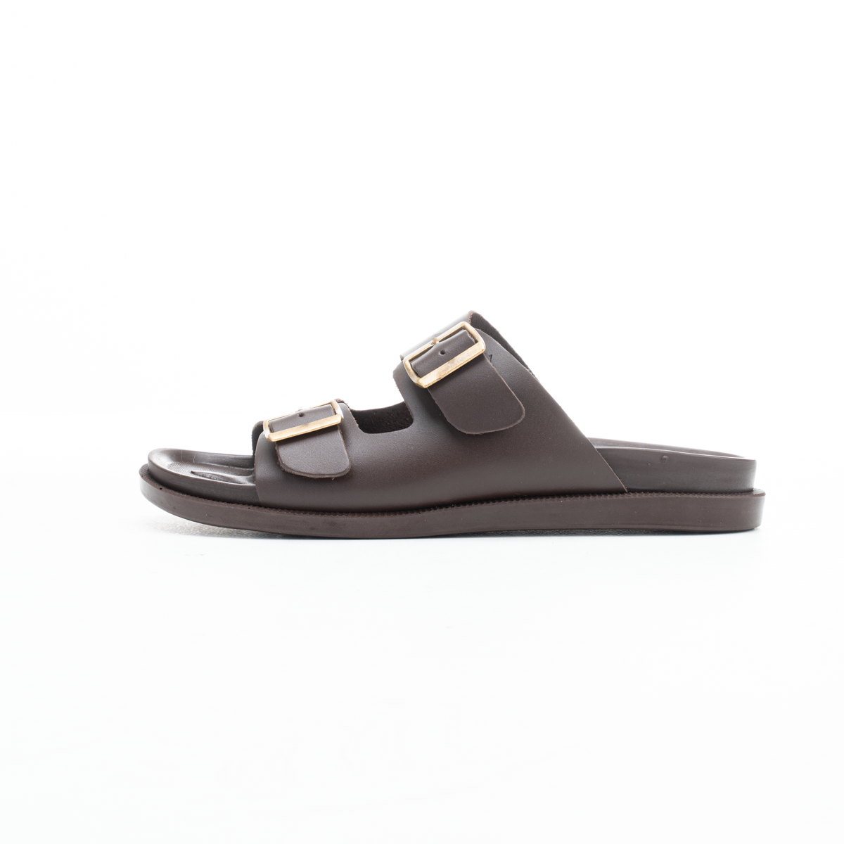 Men’s Leather Slippers – Double Buckle