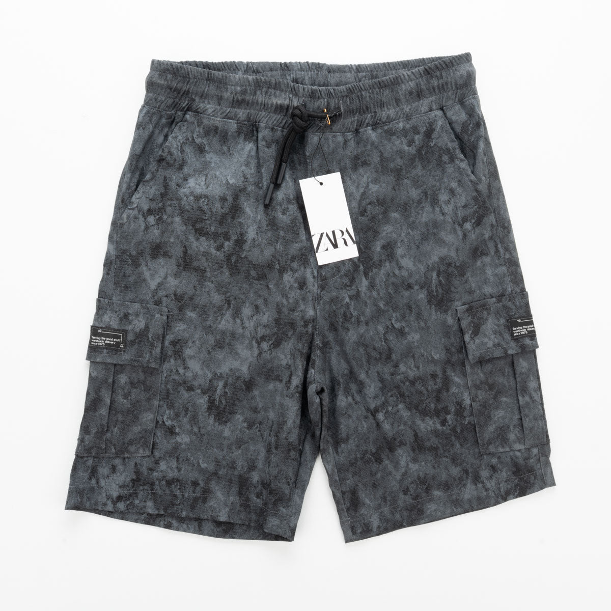 Zara Cargo Shorts Acid Wash