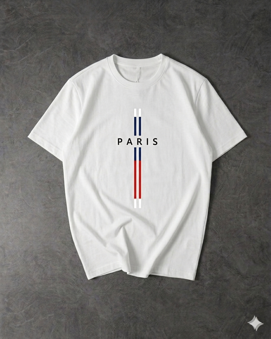 Paris  Interlock Cotton Oversized T-Shirt