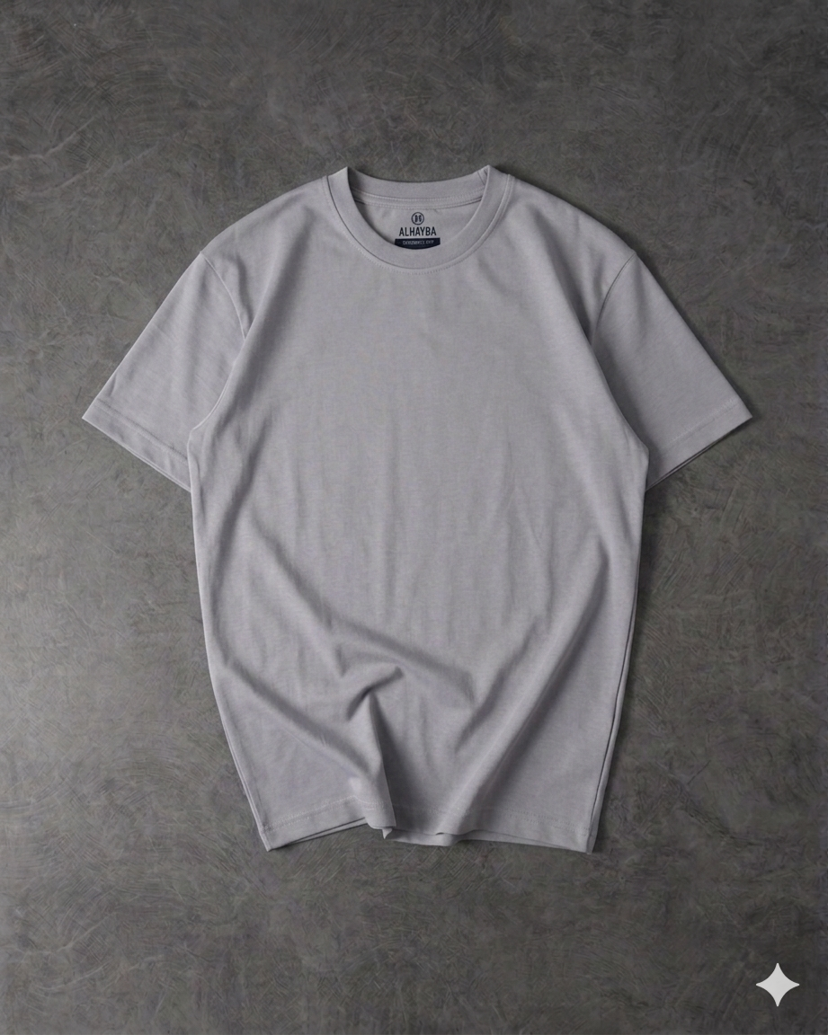 Interlock Cotton Basic Oversized T-Shirt
