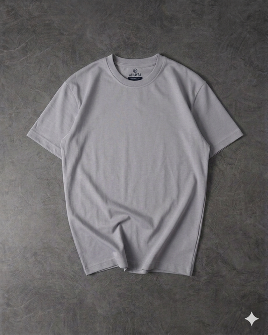 Interlock Cotton Basic Oversized T-Shirt