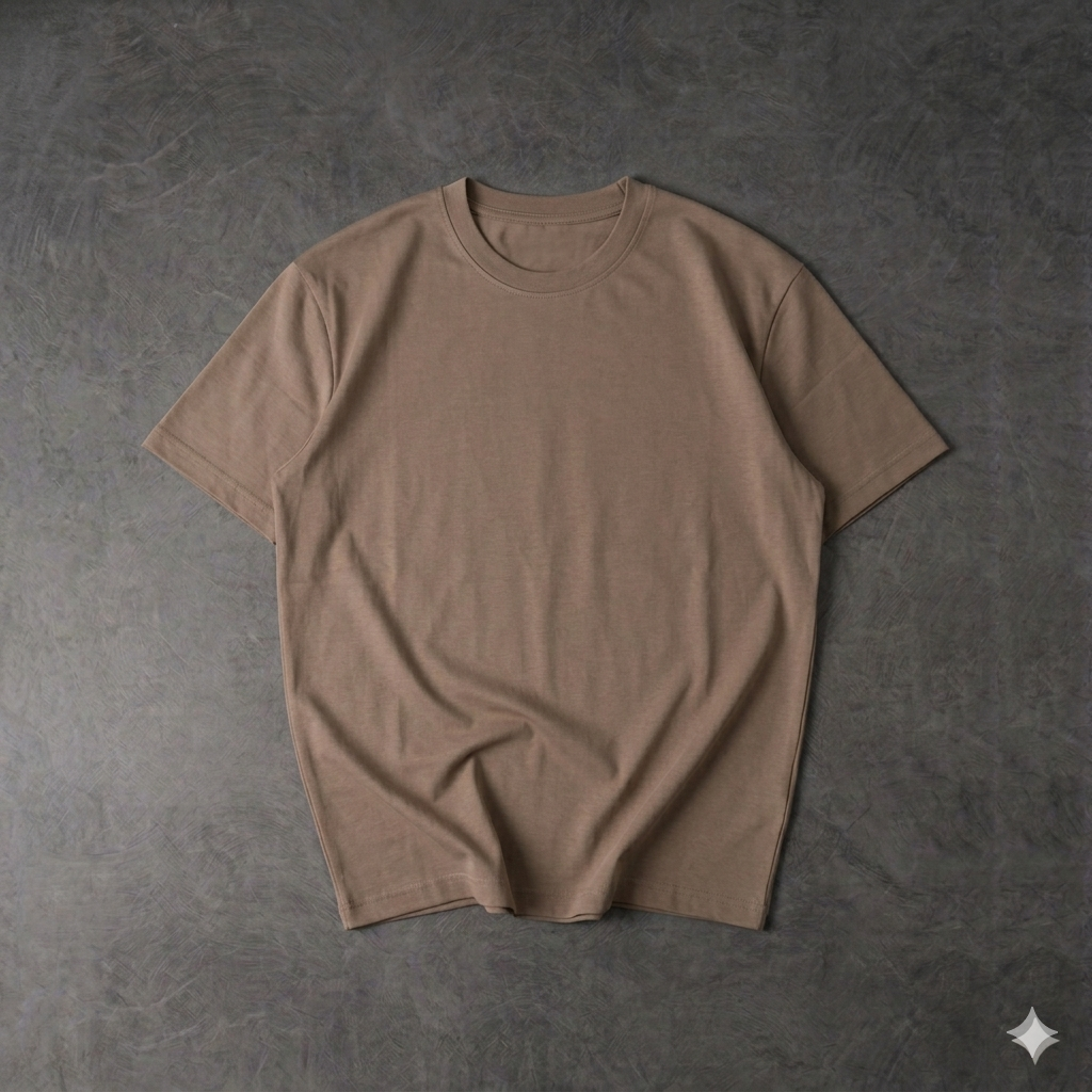 Interlock Cotton Basic Oversized T-Shirt