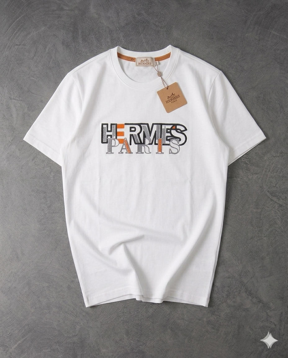 Hermes Paris Interlock Cotton Unisex