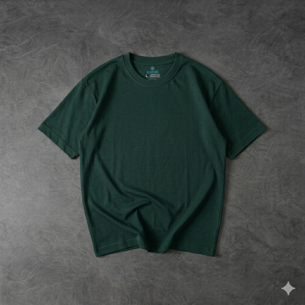 Interlock Cotton Basic Oversized T-Shirt