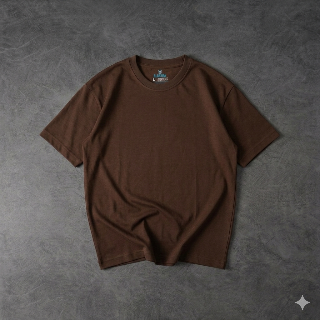 Interlock Cotton Basic Oversized T-Shirt