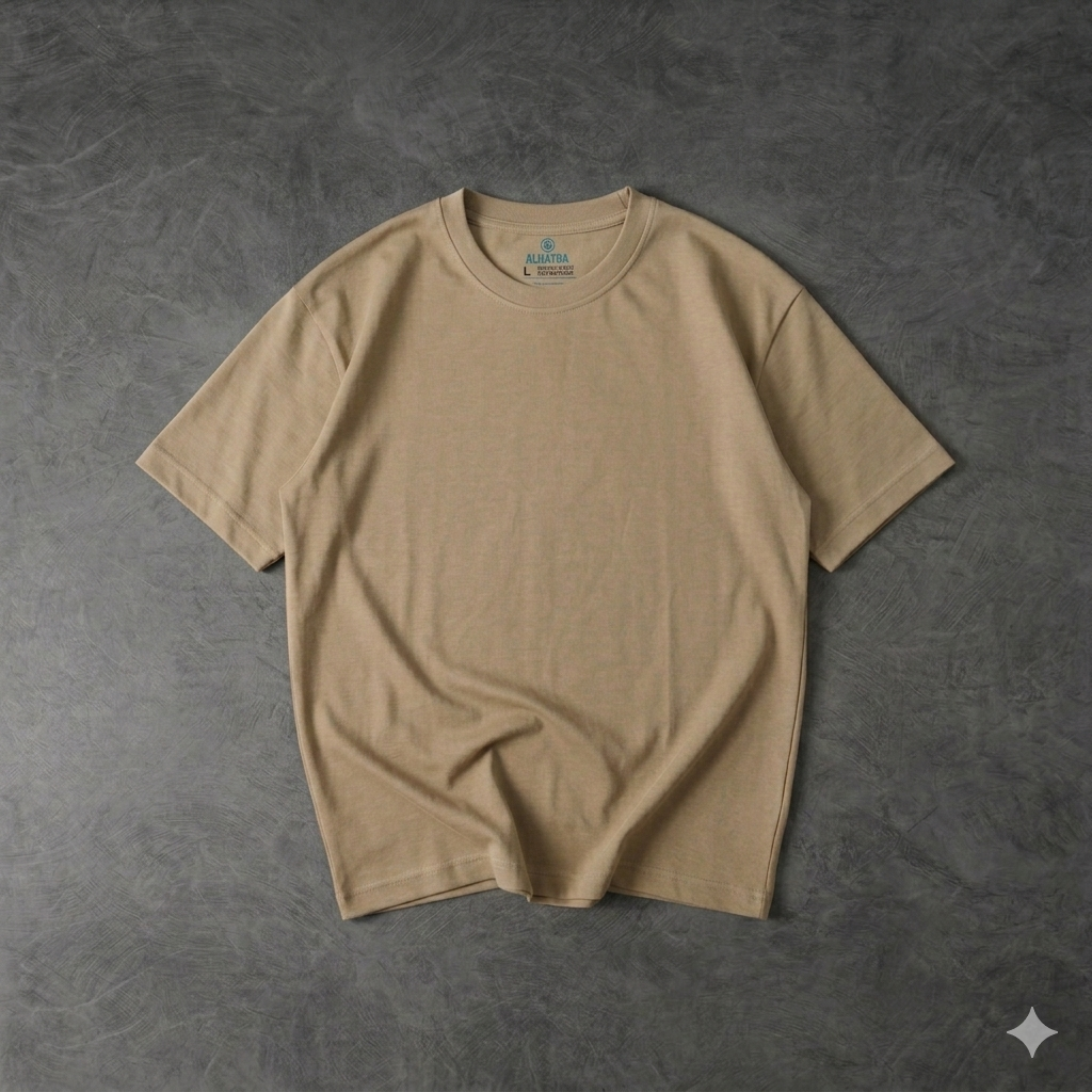 Interlock Cotton Basic Oversized T-Shirt