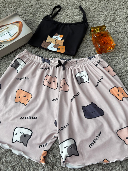 Meow Pajama Set
