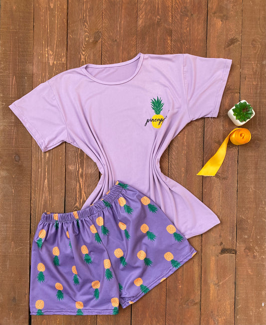 Lightweight Cotton-Blend Short Pajama Set