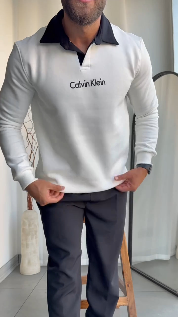 Collared  Sweatshirt Calvin
