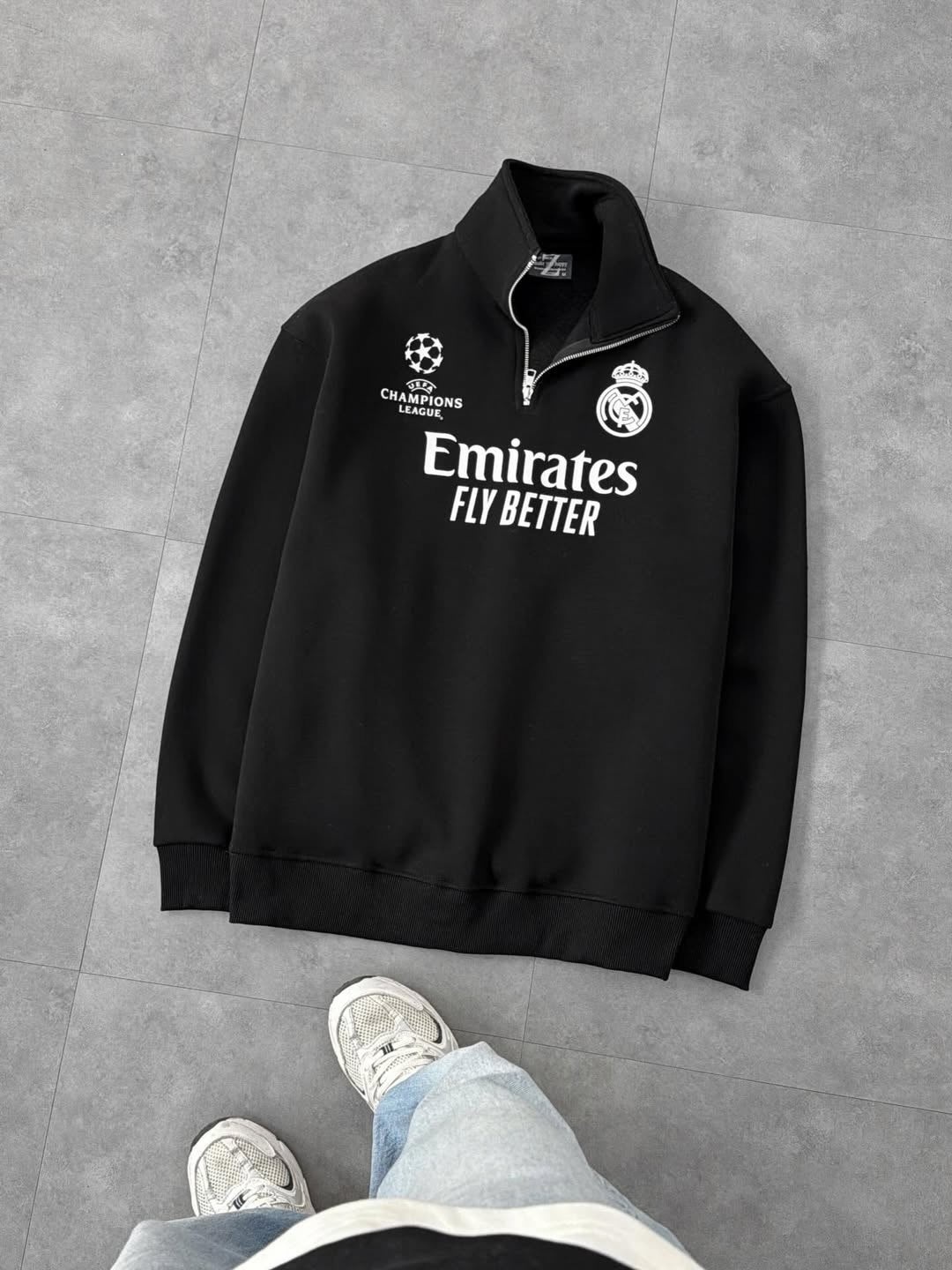 Real Madrid Half Zip Sweatshirt