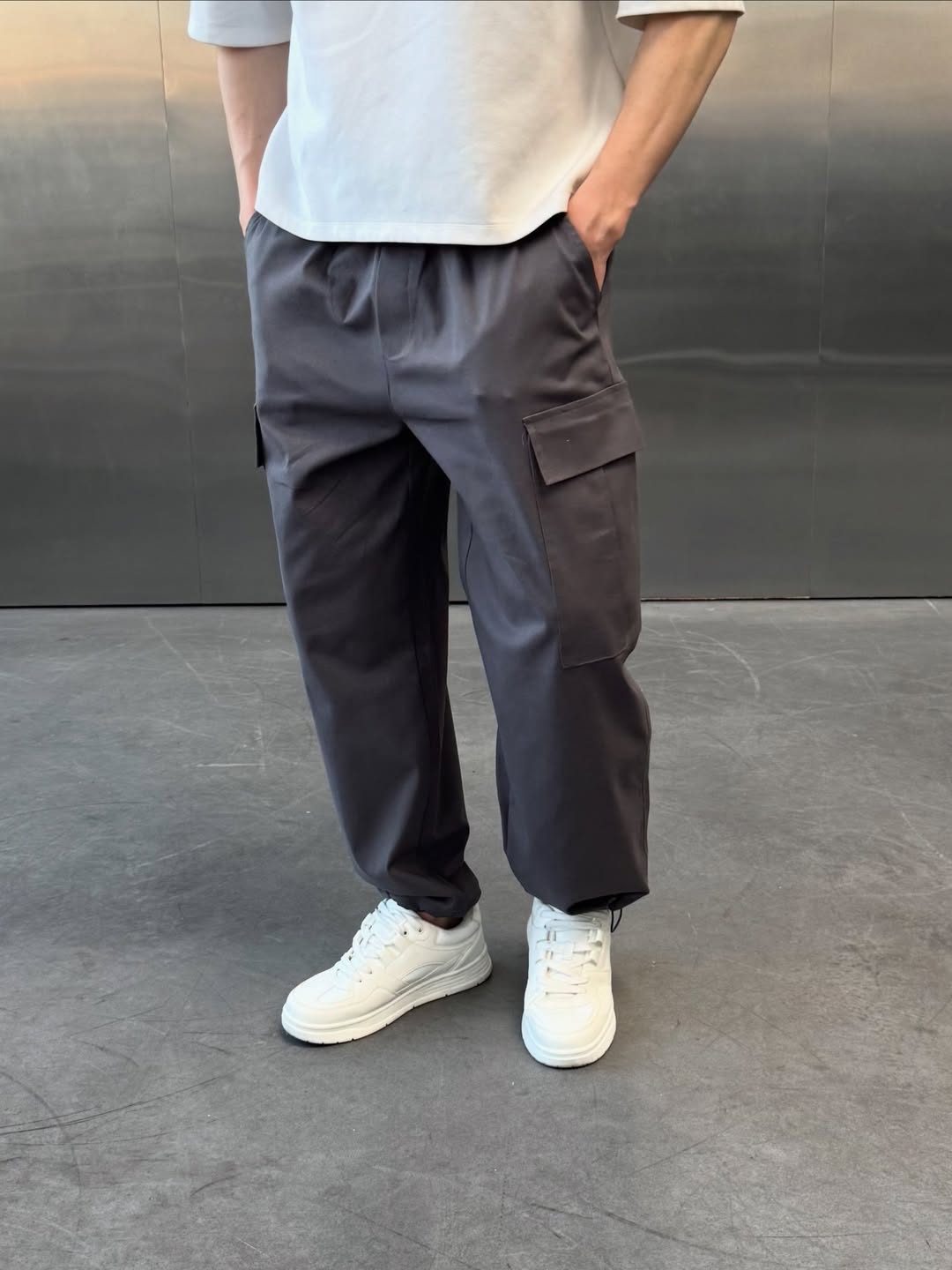 Gabardine Cargo Pants