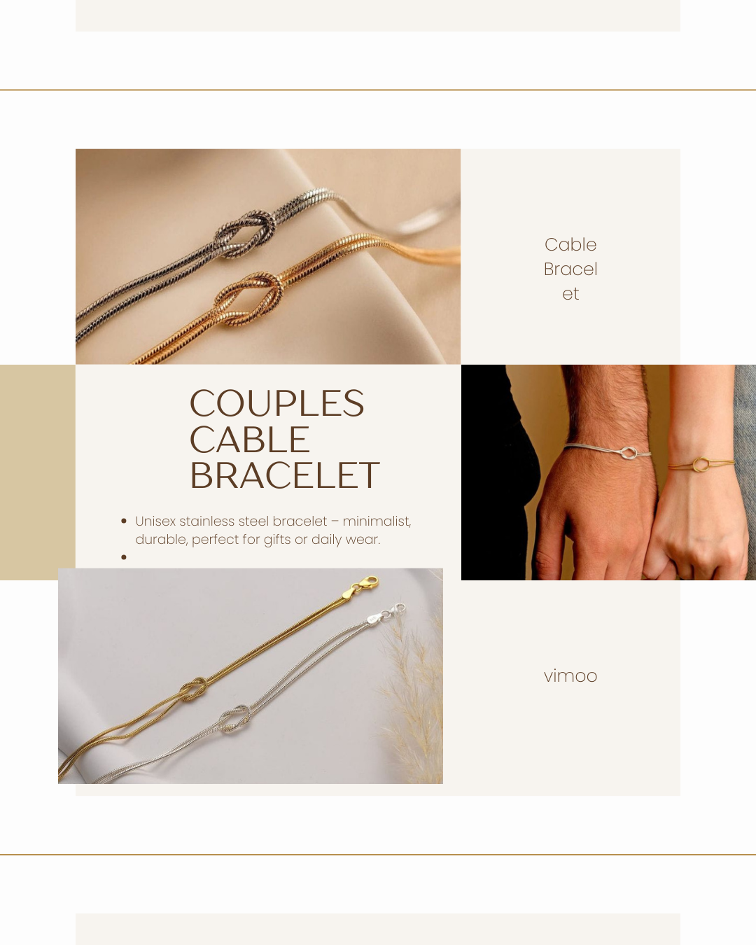 Couples Cable Bracelet